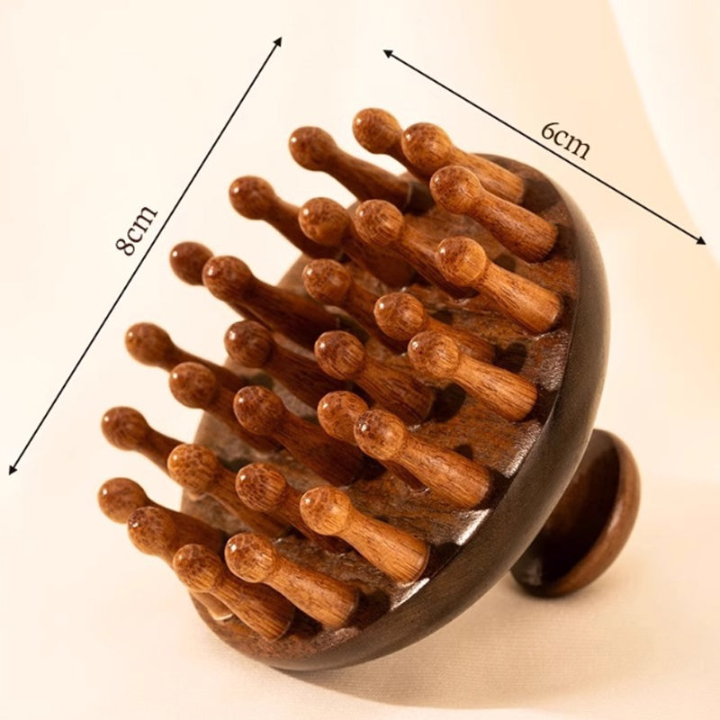 Peigne de massage en bois naturel