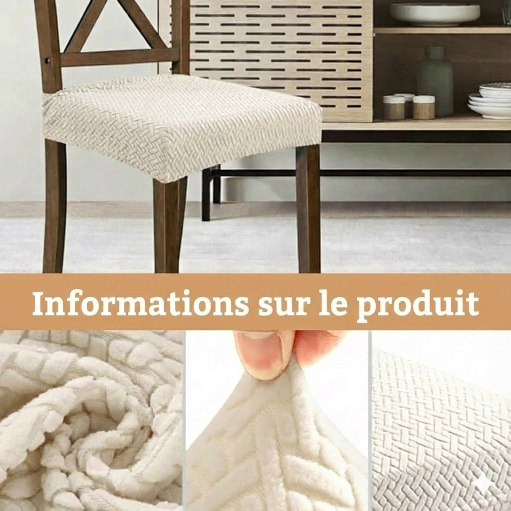 Housse de chaise imperméable en jacquard : élégante et antitache