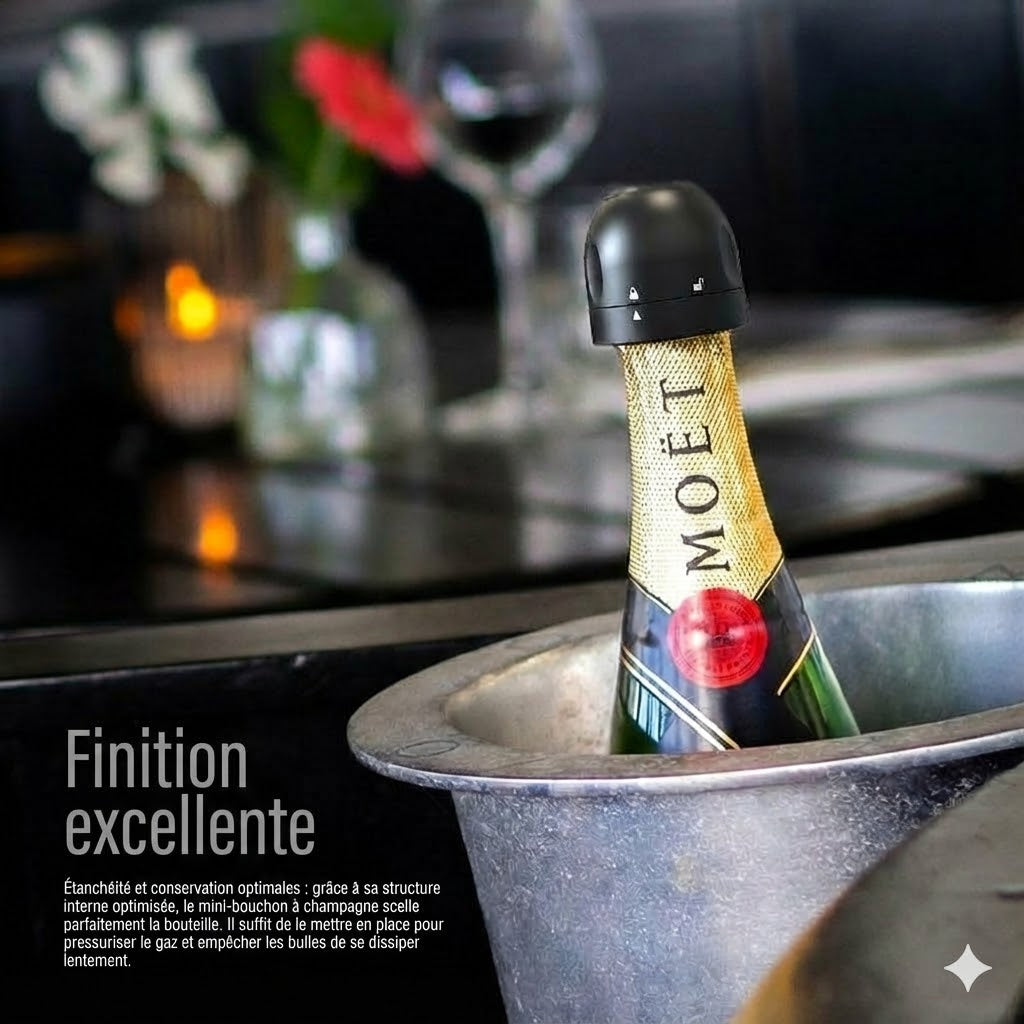 Joint en silicone pour bouteilles de vin/champagne