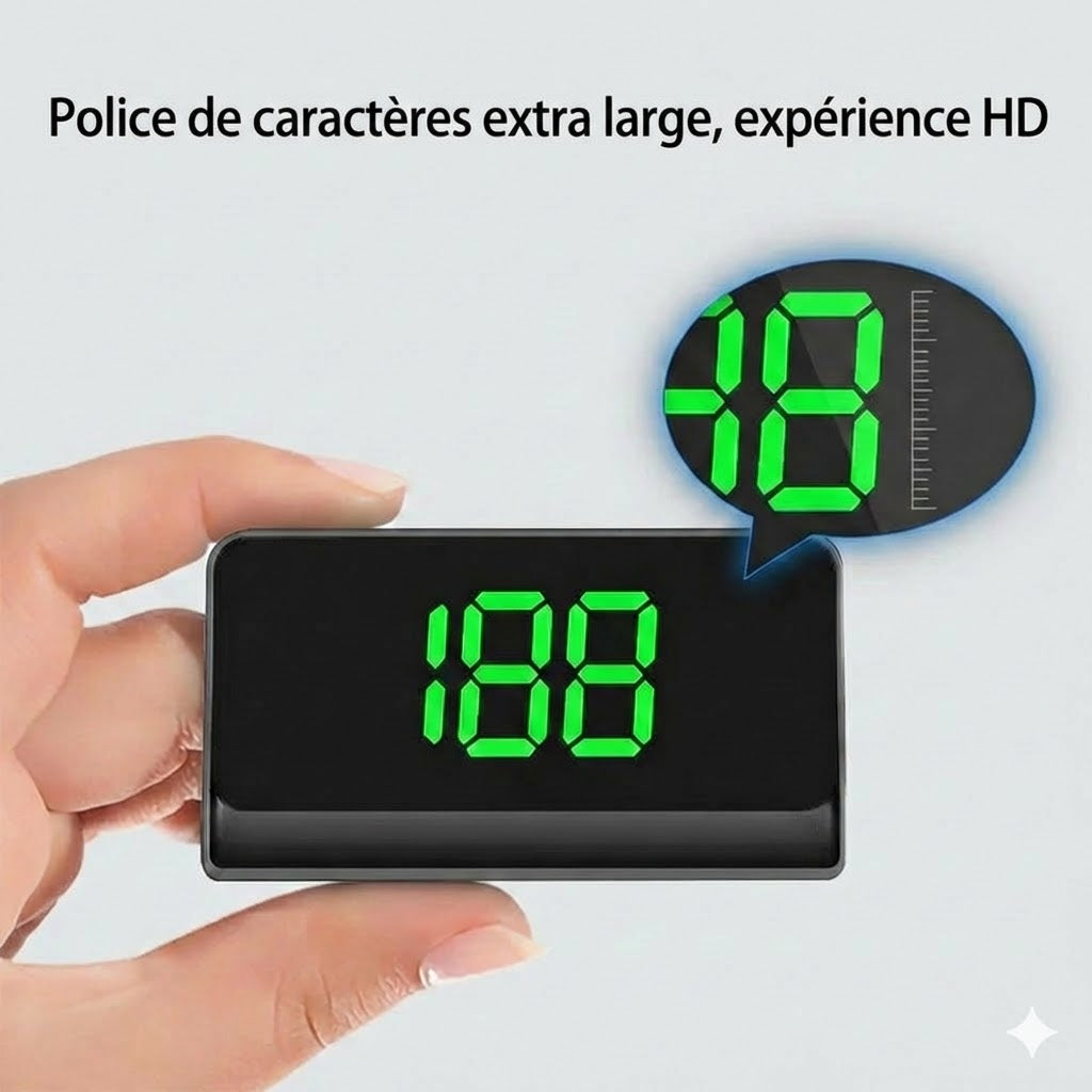 Compteur de vitesse avec affichage tête haute