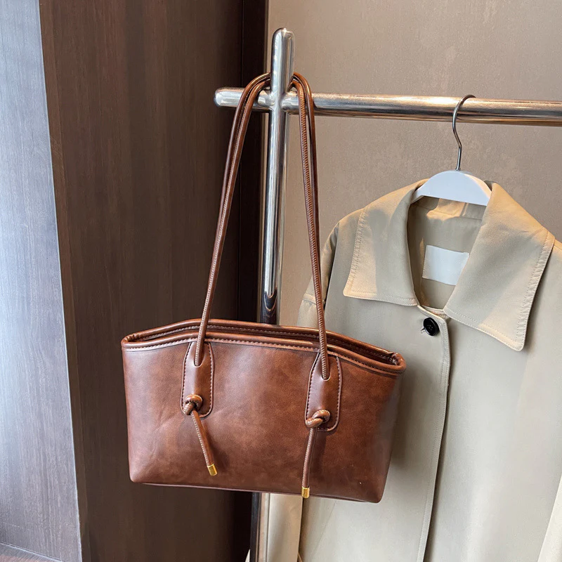 Sac à bandoulière vintage en cuir PU pour femmes