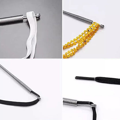 Enfile-cordon à ressort pliable multifonction