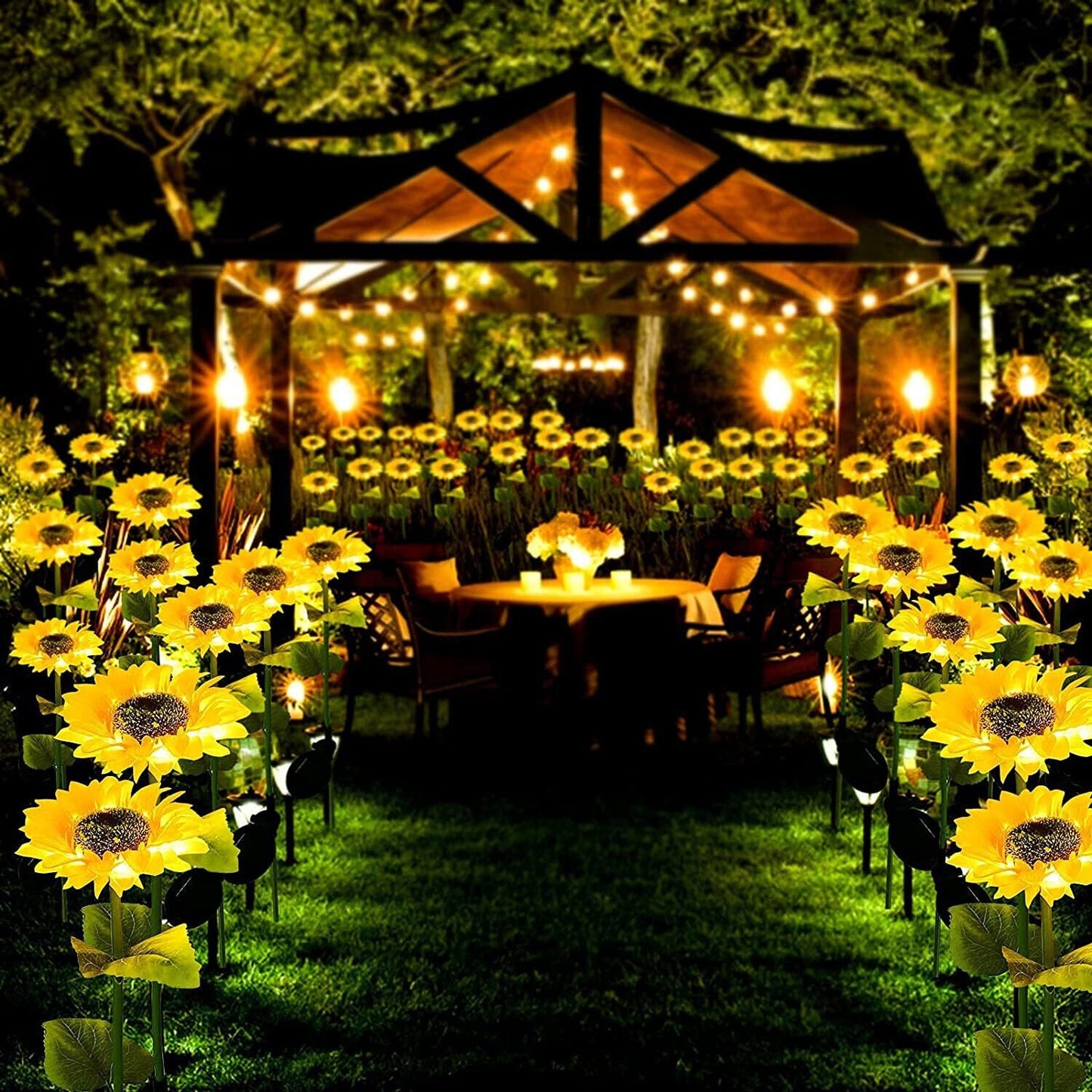 Lampes solaires étanches（3 Lampes de tournesol）
