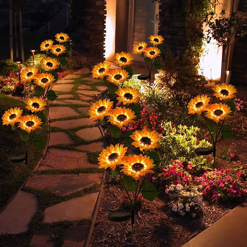 Lampes solaires étanches（3 Lampes de tournesol）