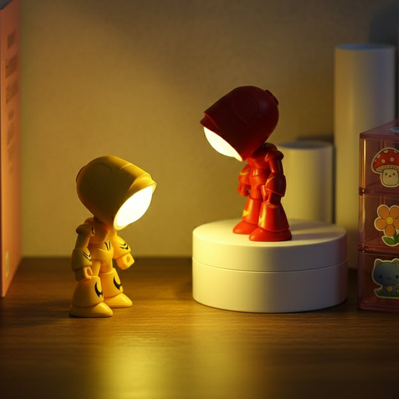 Lampe de table robot créative miniature