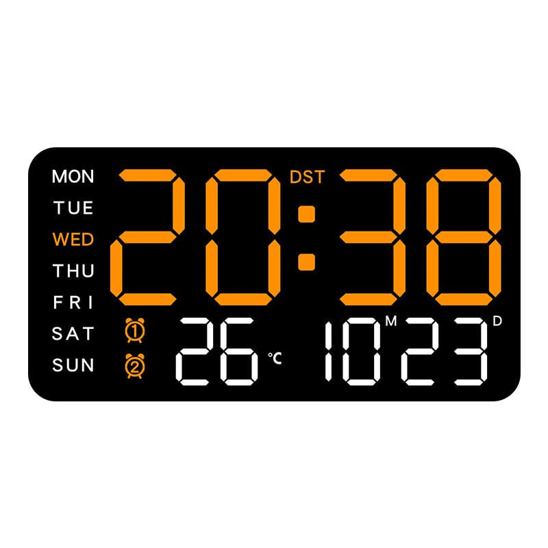 Horloge murale numérique à LED décorative multifonctionnelle