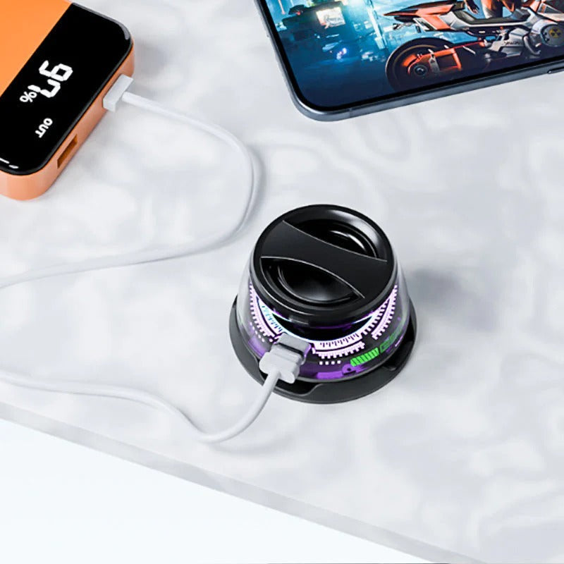 Ensemble d'enceintes Bluetooth compact et magnétique avec éclairage LED