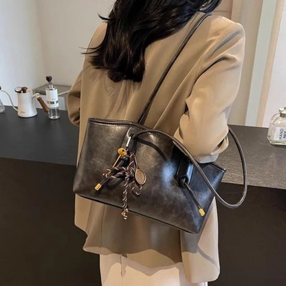 Sac à bandoulière vintage en cuir PU pour femmes