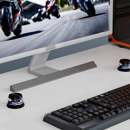 Ensemble d'enceintes Bluetooth compact et magnétique avec éclairage LED