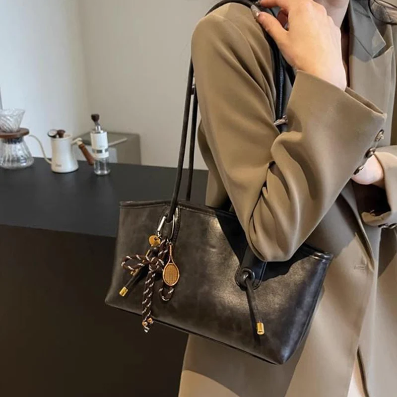 Sac à bandoulière vintage en cuir PU pour femmes