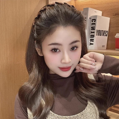 Bandeau à cheveux vintage en perles artificielles à haut crâne (lot de 3)