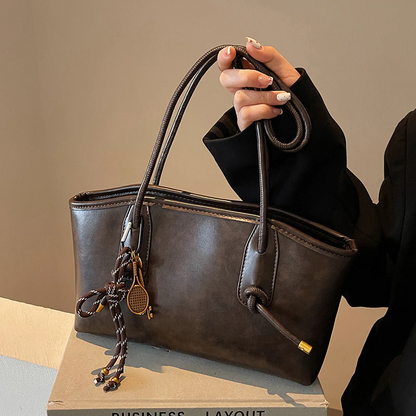 Sac à bandoulière vintage en cuir PU pour femmes