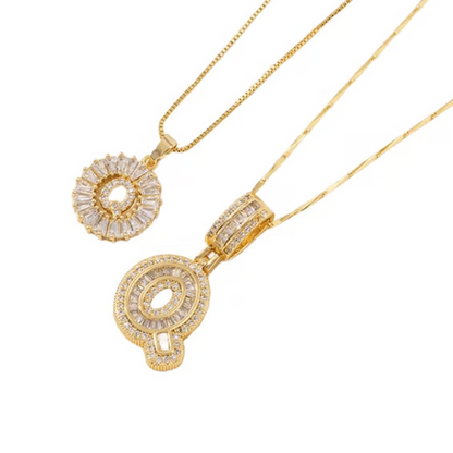 Collier pendentif alphabet doré