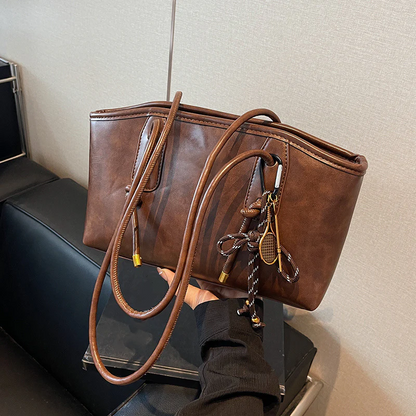 Sac à bandoulière vintage en cuir PU pour femmes