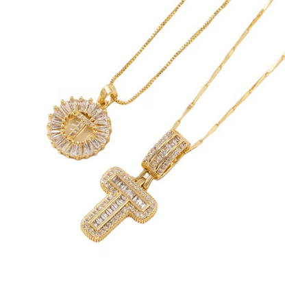 Collier pendentif alphabet doré