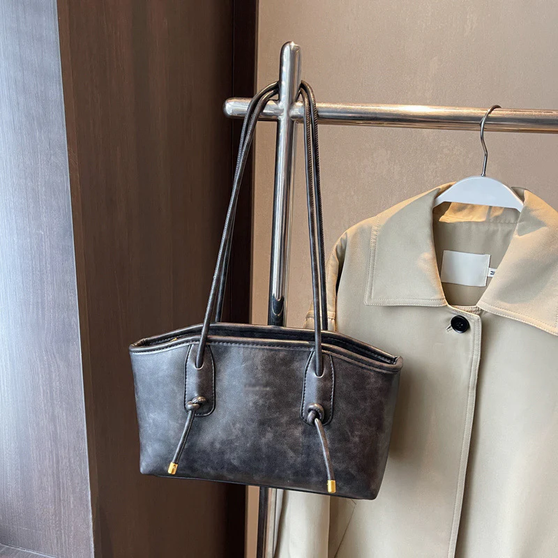 Sac à bandoulière vintage en cuir PU pour femmes
