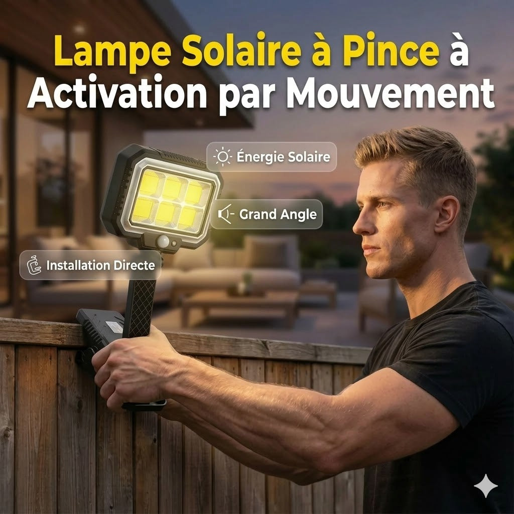Lampe solaire d'extérieur – clipsez-la et votre jardin brille gratuitement !