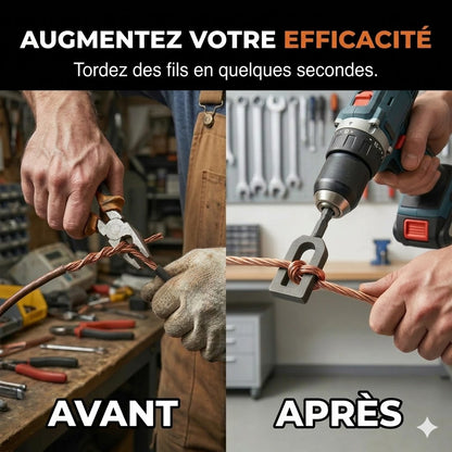 Torsadeur de fils électriques pour perceuse