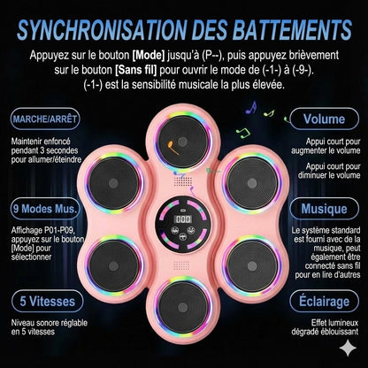 Machine de boxe musicale Bluetooth pour enfants