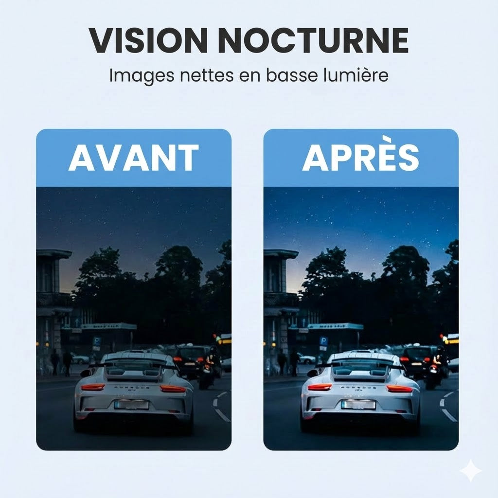 Caméra embarquée 4K Ultra HD avec Wi-Fi et vision nocturne