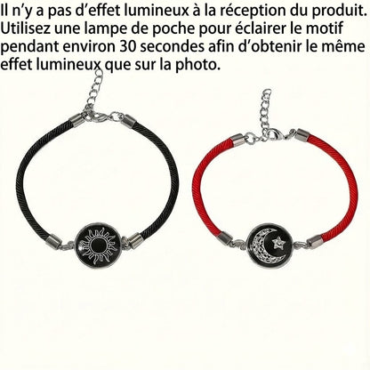Bracelet de couple Zon & Maan avec veilleuse