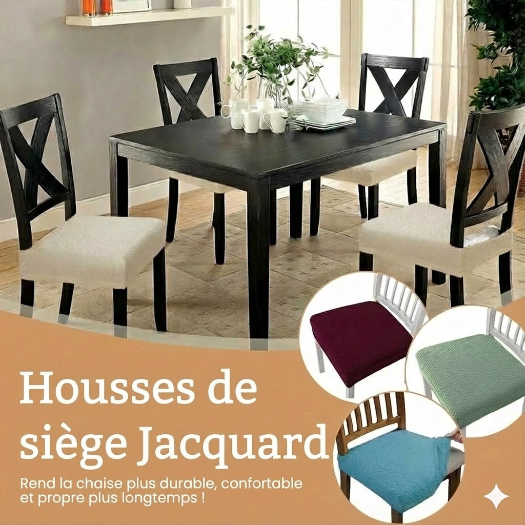 Housse de chaise imperméable en jacquard : élégante et antitache