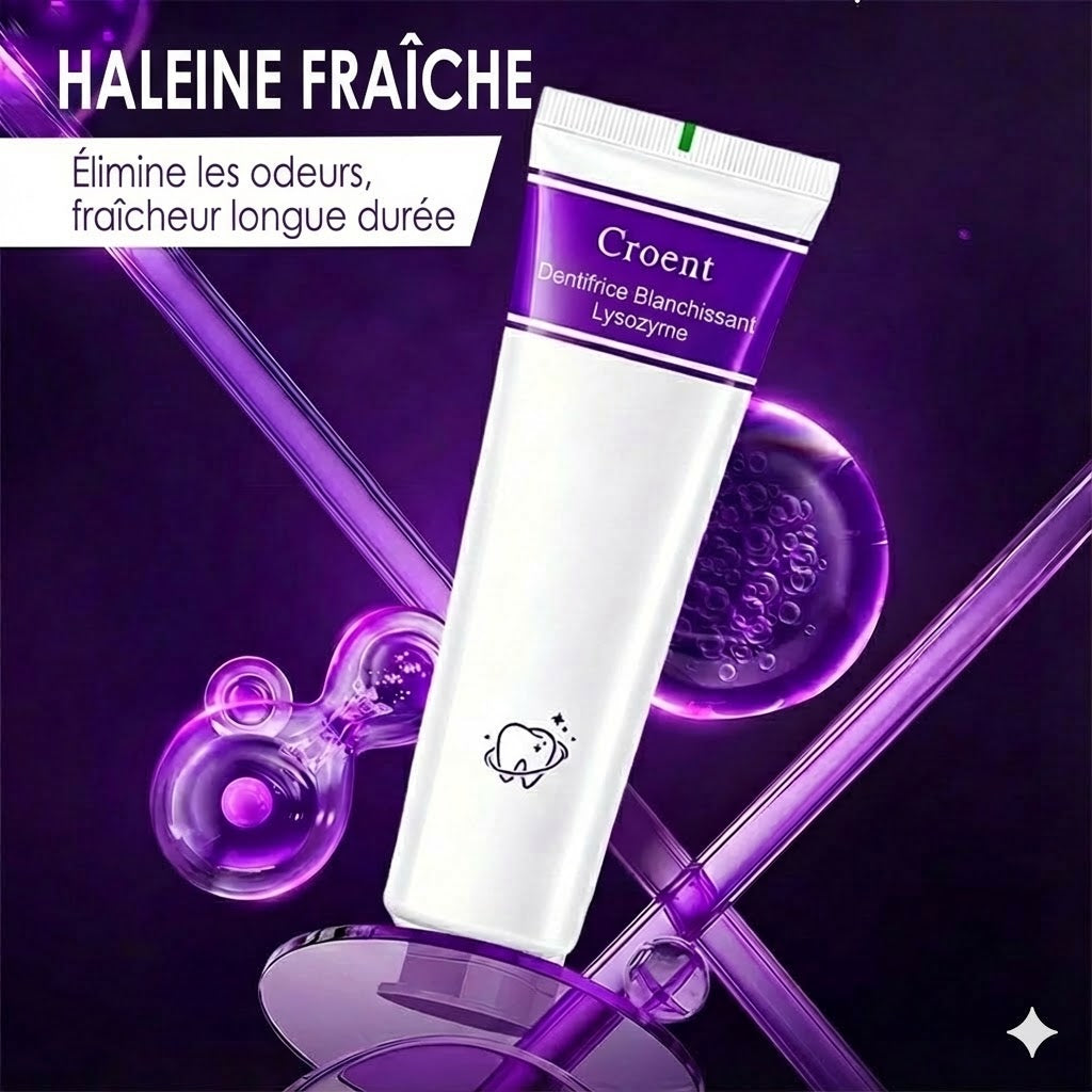 Dentifrice éclaircissant et anti-taches au lysozyme