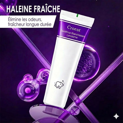 Dentifrice éclaircissant et anti-taches au lysozyme