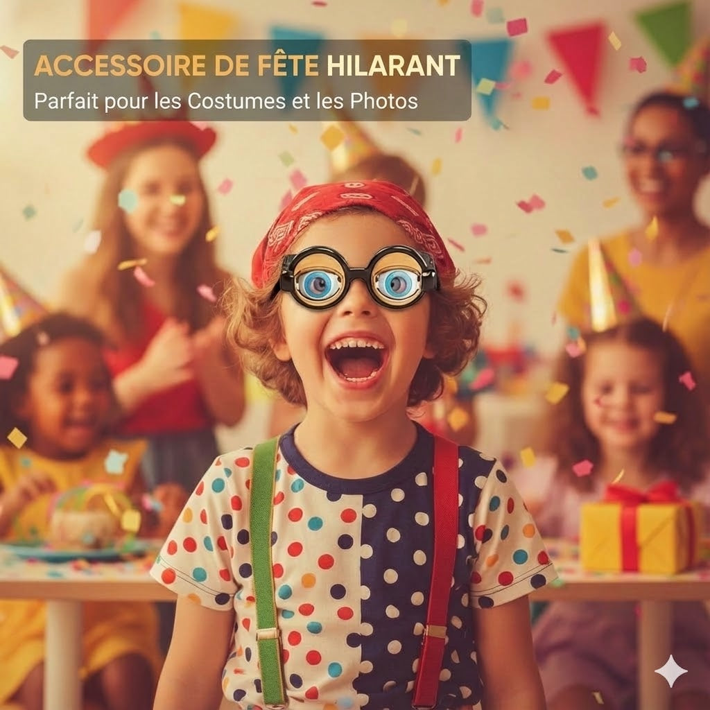 Lunettes amusantes avec mécanisme de clignement des yeux