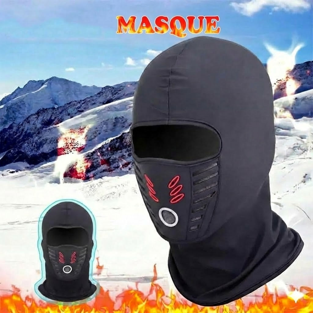 Masque facial intégral chaud et coupe-vent unisexe pour l'hiver