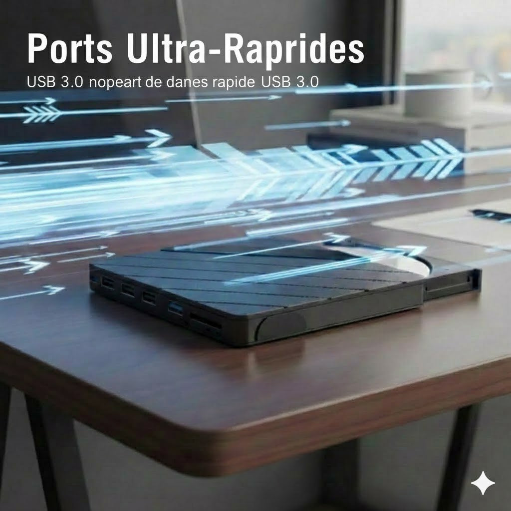 Lecteur CD/DVD externe pour ordinateur portable