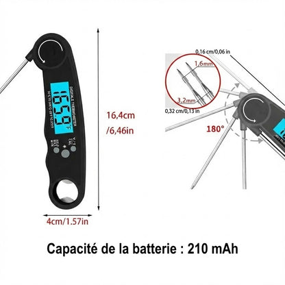 Thermomètre alimentaire numérique à lecture instantanée