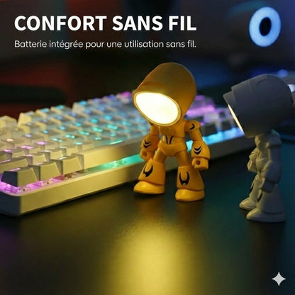Lampe de table robot créative miniature