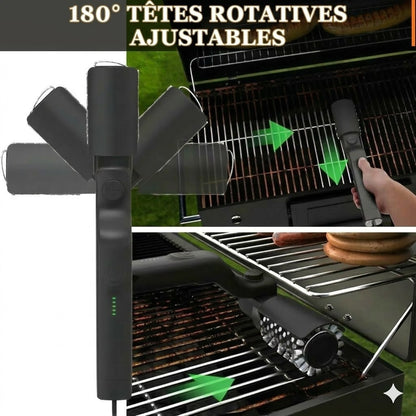 Brosse de nettoyage électrique sans fil pour barbecue