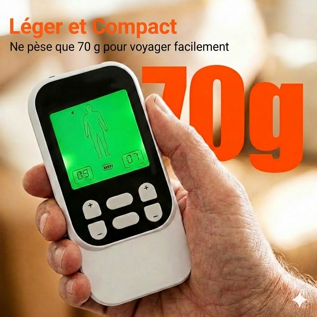 Stimulateur Musculaire TENS Portatif À Deux Canaux