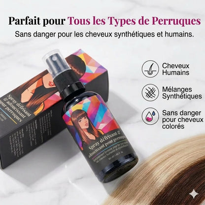 Spray lissant et disciplinant pour perruques