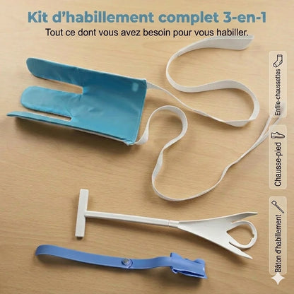 Enfile-chaussettes rigide avec sangles de tirage