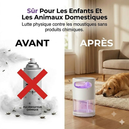 Lampe anti-moustiques UV – sur secteur USB, sans produits chimiques, ultra-silencieuse
