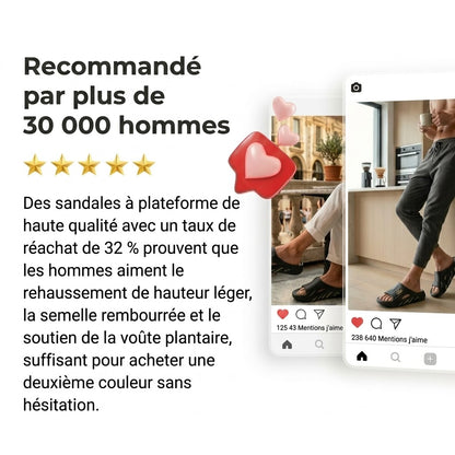 Claquettes nuage pour homme avec semelle épaisse antidérapante