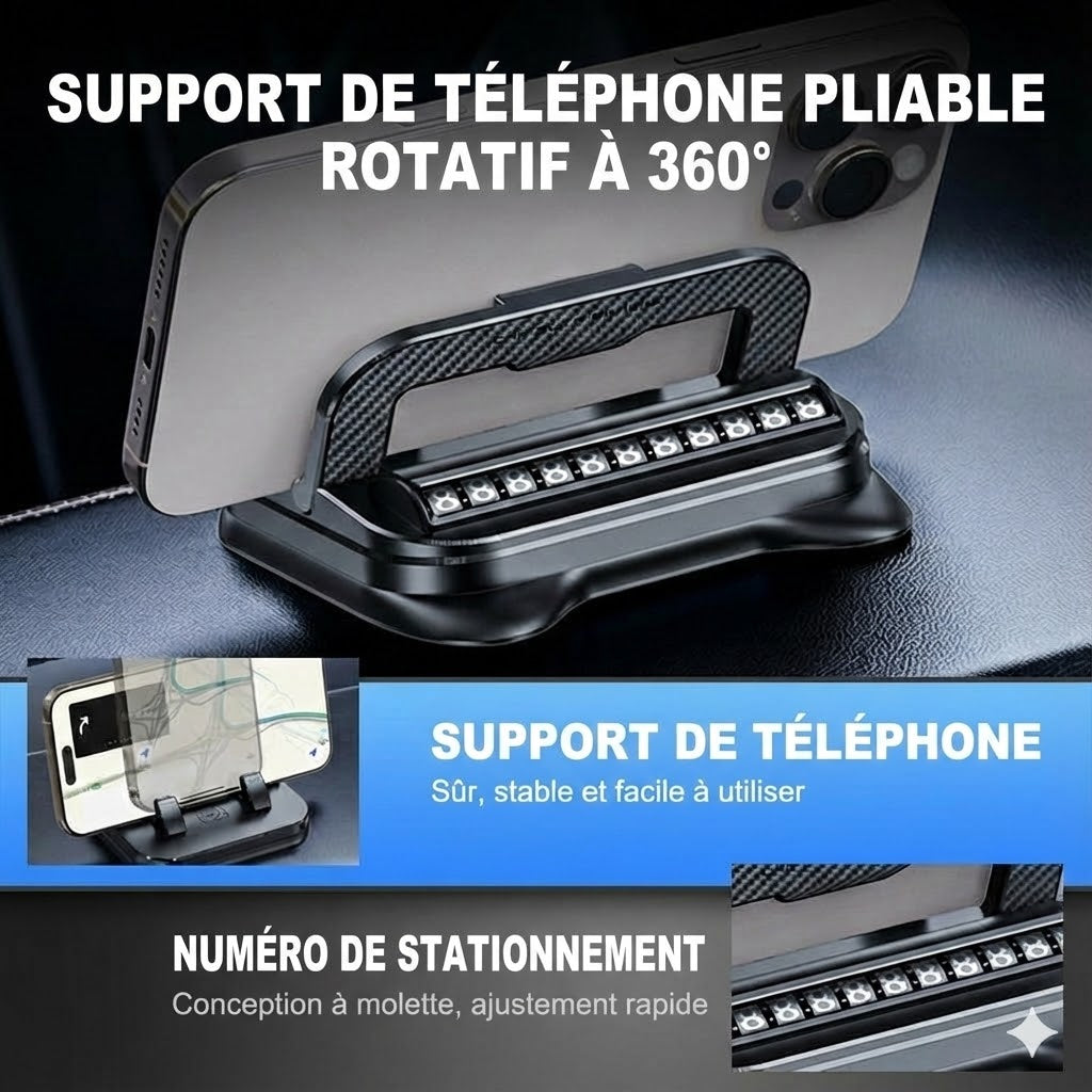 Support de téléphone pliable et rotatif à 360°