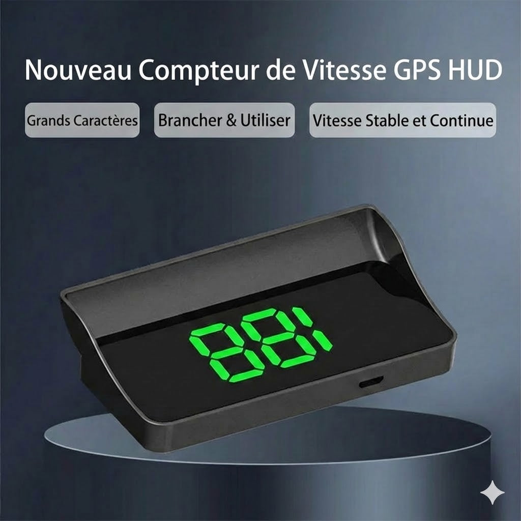 Compteur de vitesse avec affichage tête haute