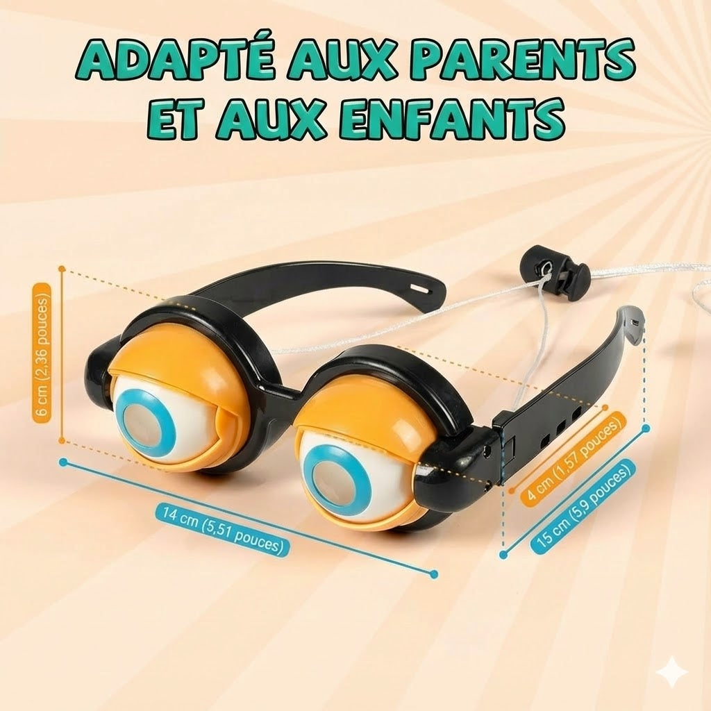 Lunettes amusantes avec mécanisme de clignement des yeux