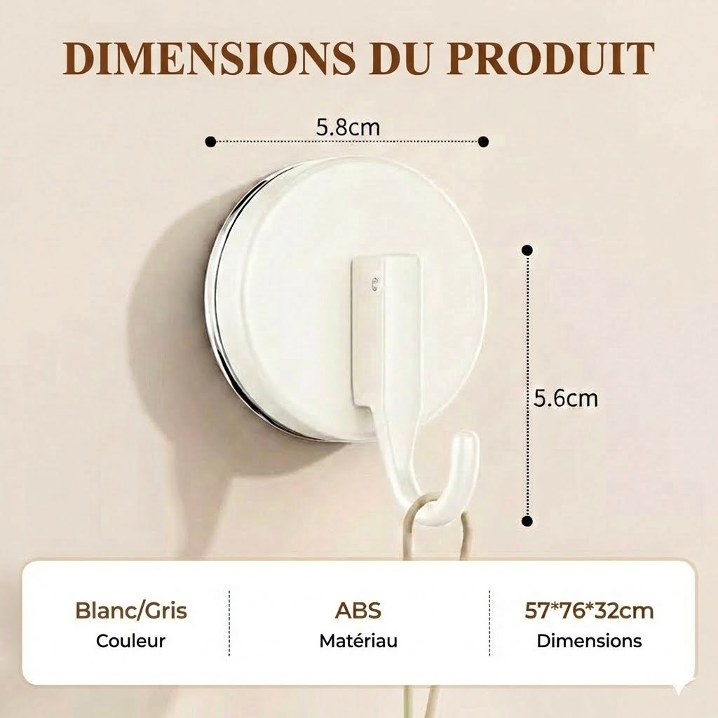 Crochet à ventouse ultra-puissant