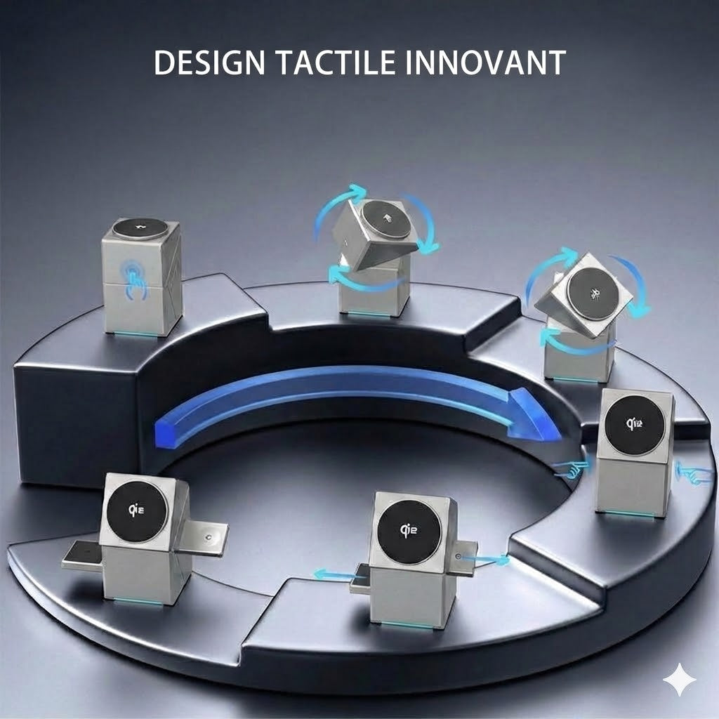 Station de charge sans fil magnétique pliable 3-en-1