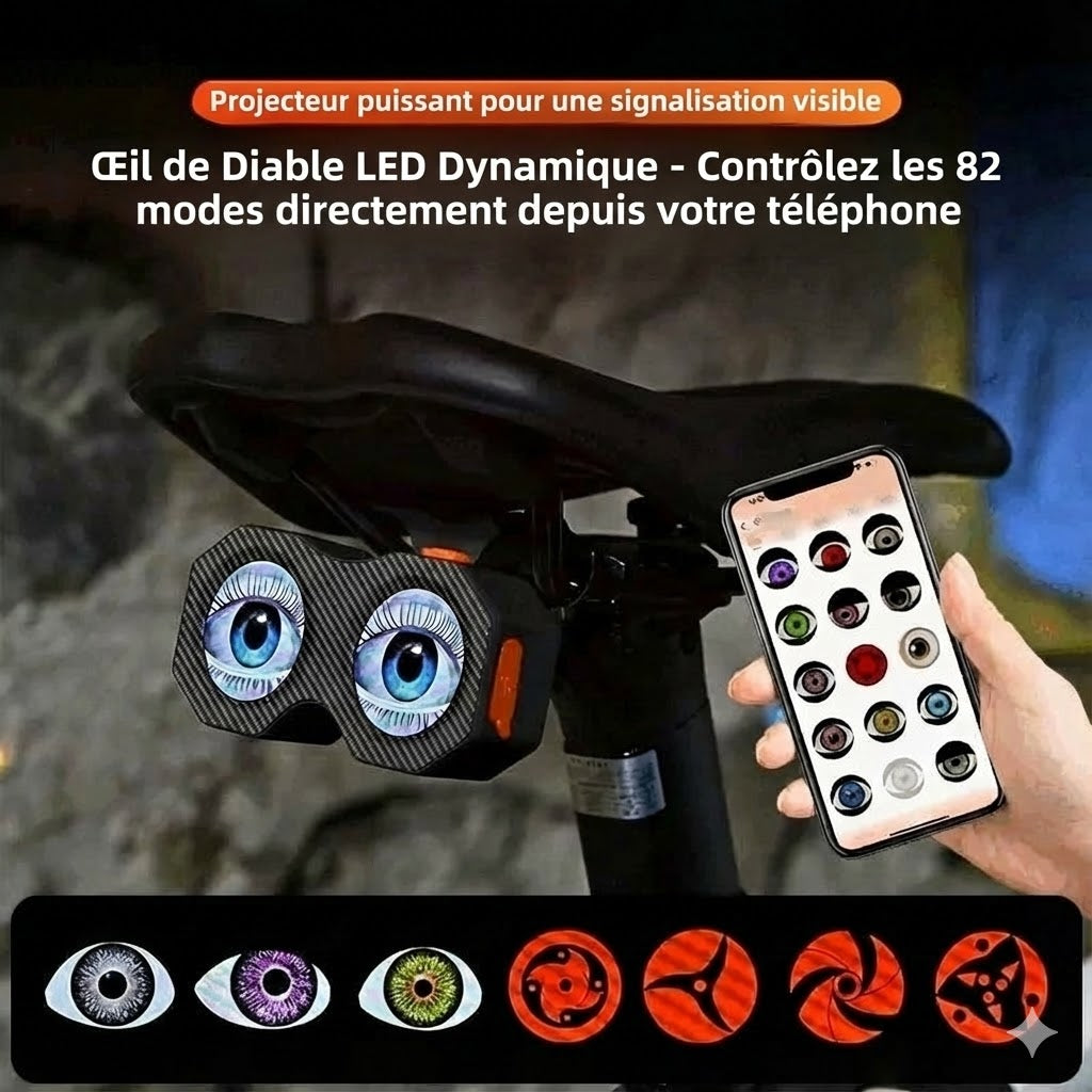 Feu arrière dynamique en forme d'œil du diable