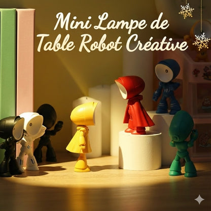 Lampe de table robot créative miniature