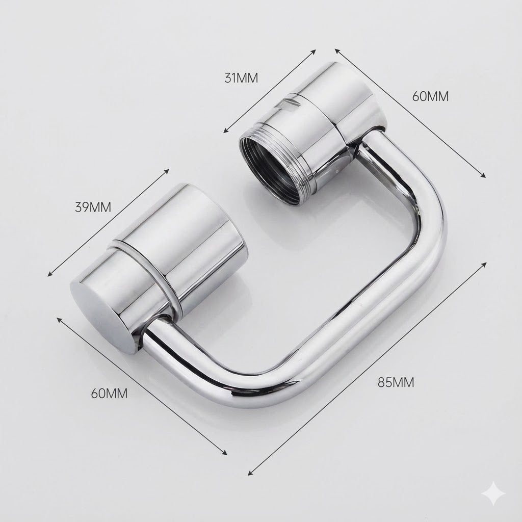 Rallonge de robinet rotative à 1080° avec 2 positions