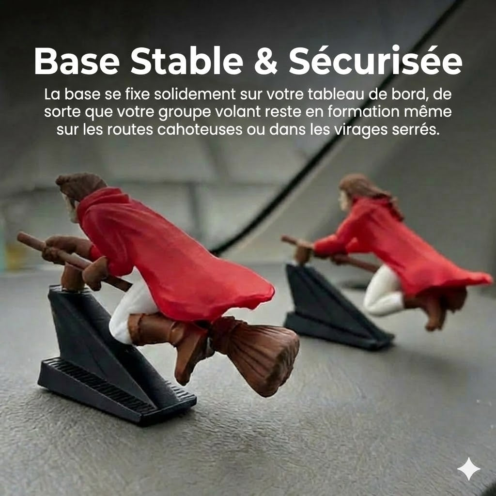 Décoration de tableau de bord balai magique