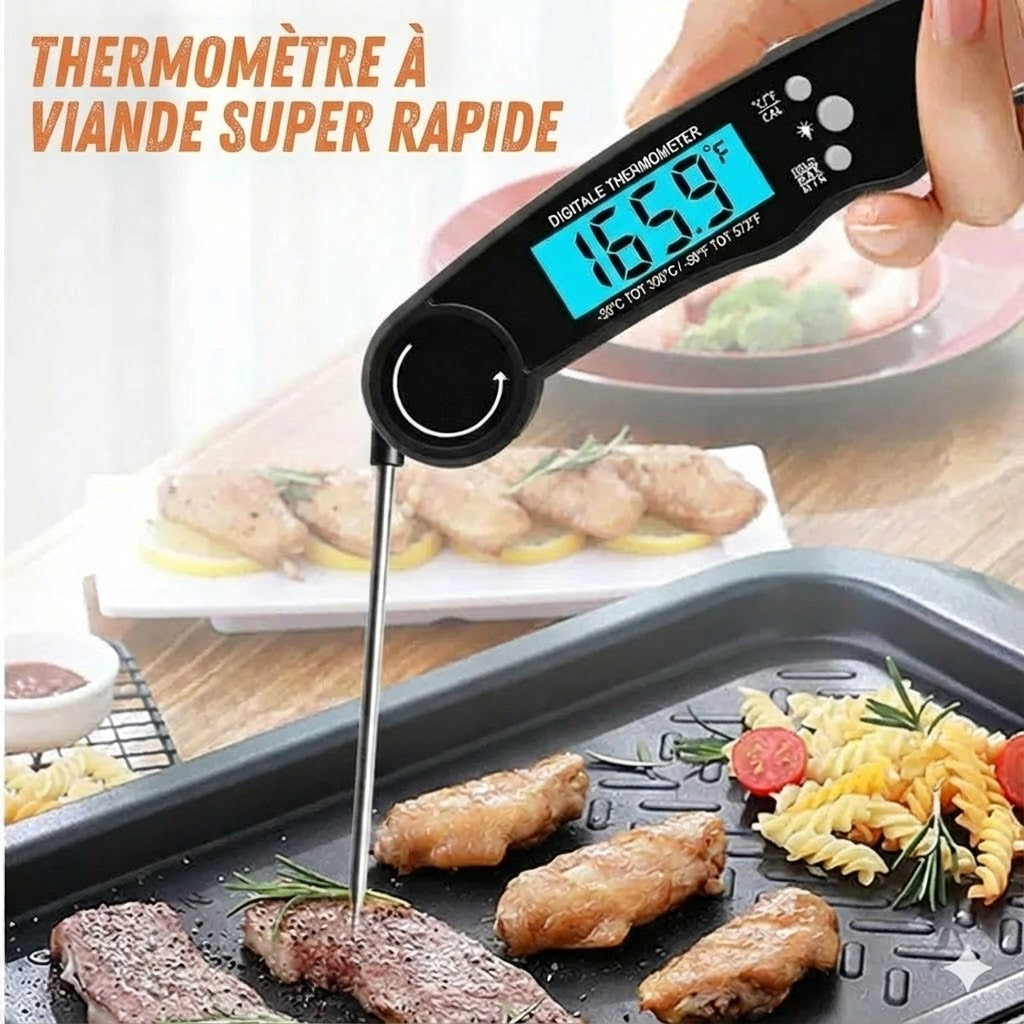 Thermomètre alimentaire numérique à lecture instantanée
