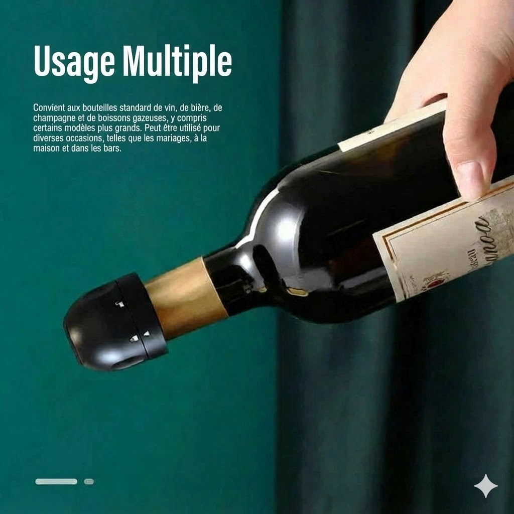 Joint en silicone pour bouteilles de vin/champagne